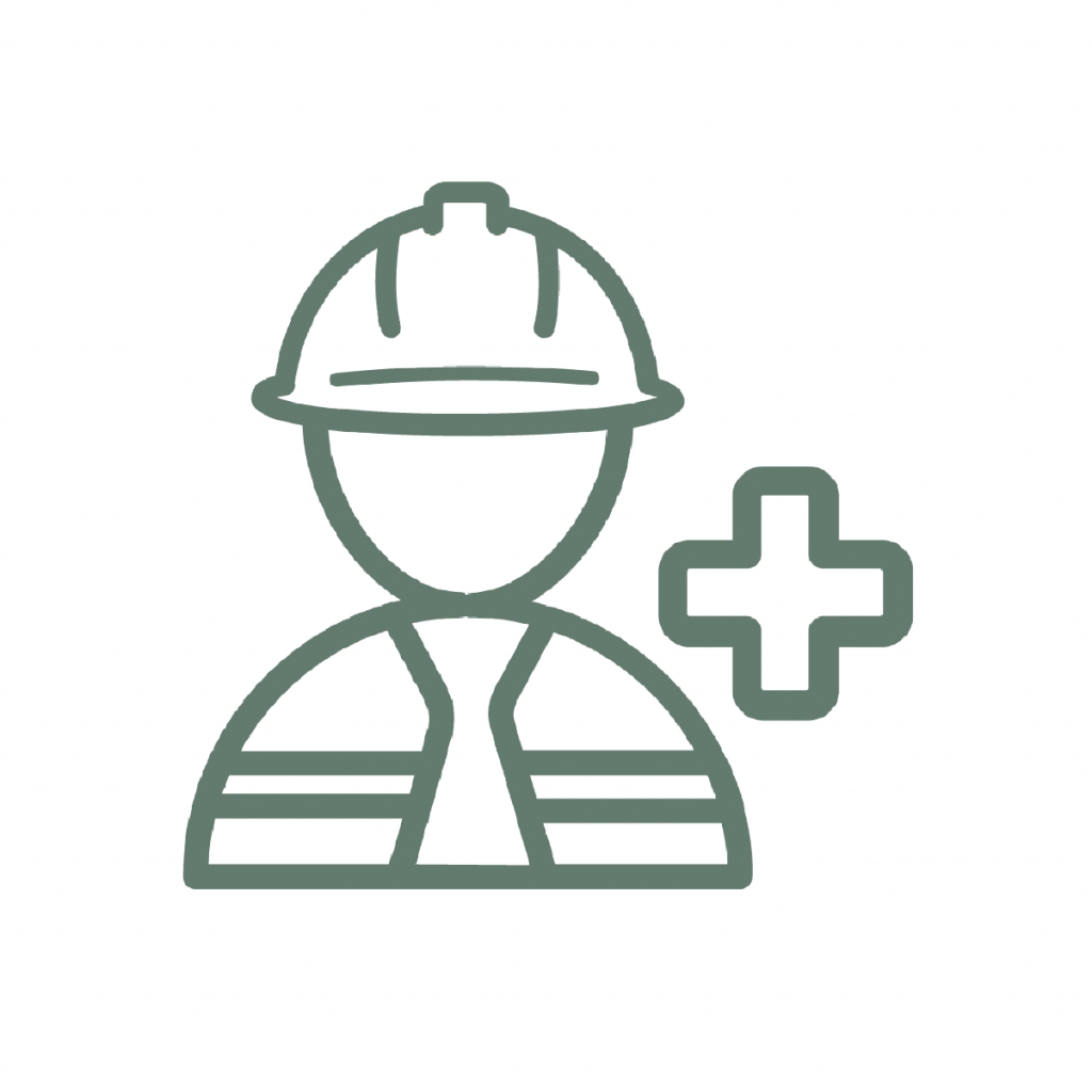 health and safety icon in the construction field